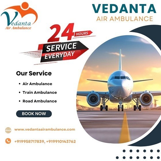 vedanta-air-ambulance-in-chennai-with-irreplaceable-medical-amenities-big-0