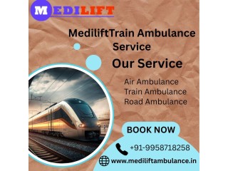 Opt to Medilift train ambulance service in Patna that easily transports patient